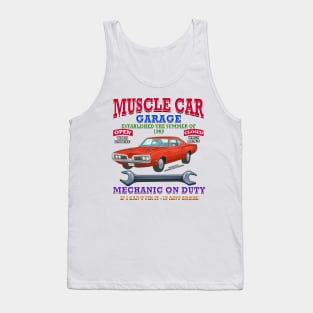 Muscle Car Garage Hot Rod Racing Novelty Gift Tank Top